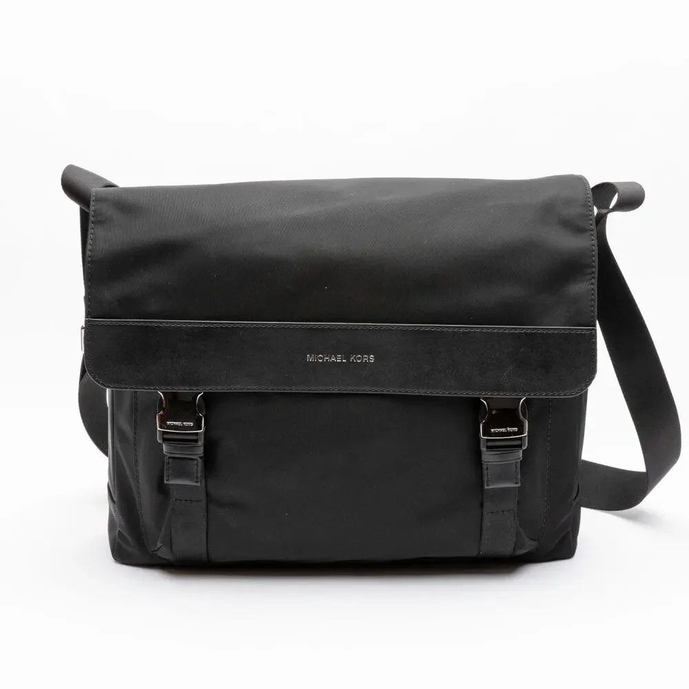 Michael Kors Men Gabardine Messenger Bag Black